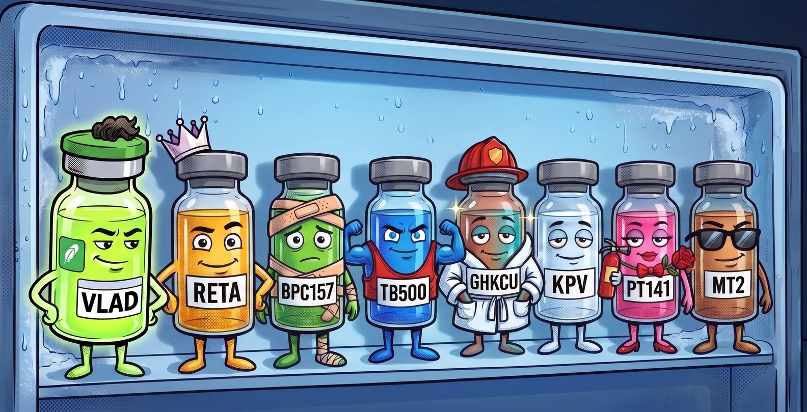 The cast in the fridge